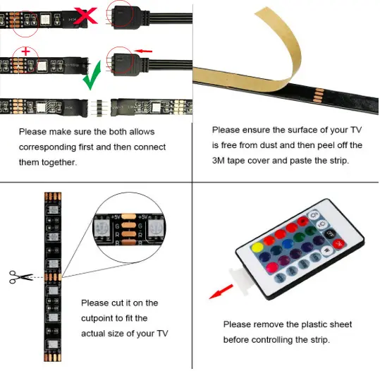 TV background light usb bar strip