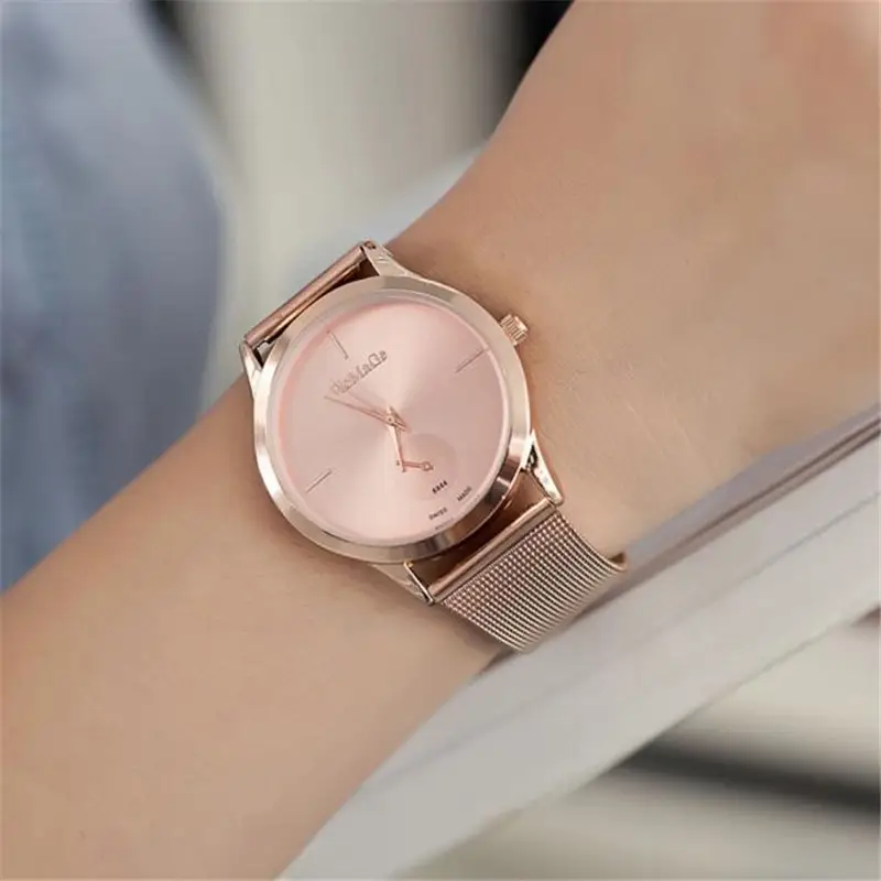 Fashion Alloy Belt Mesh Watch Unisex Women's Watches Minimalist