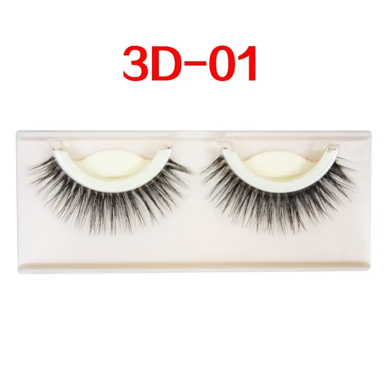 3D False Eye Lashes Extension on Reusable Self-Adhesive Natural