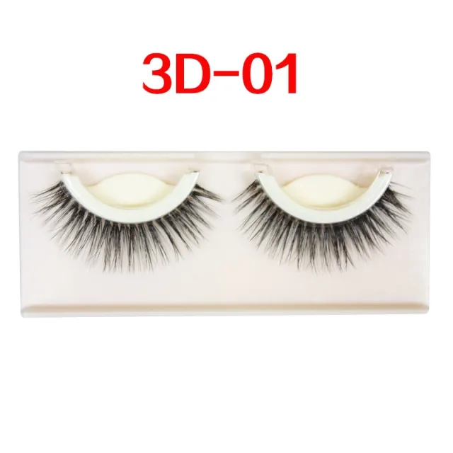 3D False Eye lashes Extension on Reusable Self Adhesive Natural Curly Eye lashes Self Adhesive Eye lashes Makeup Tools 0.5 1 - Shop at LoveMi