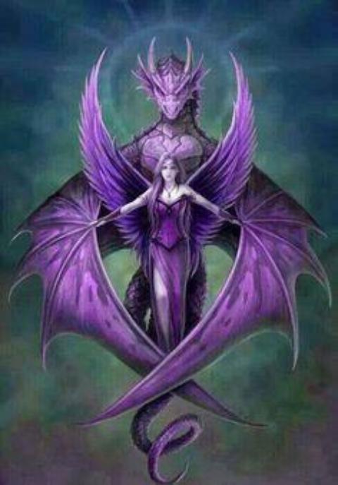 5D Diamond Painting - Engel Drache