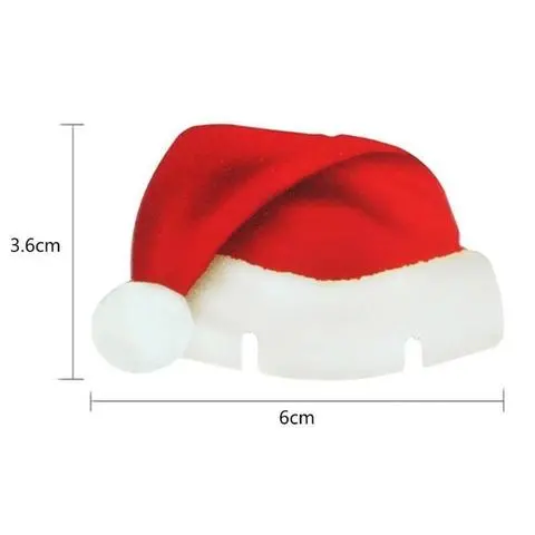 10PcsLot Paper Red Christmas Hat Wine Champagne Tipple Cup Card Christmas Party Table Decor DIY Decorations For Home – image 5