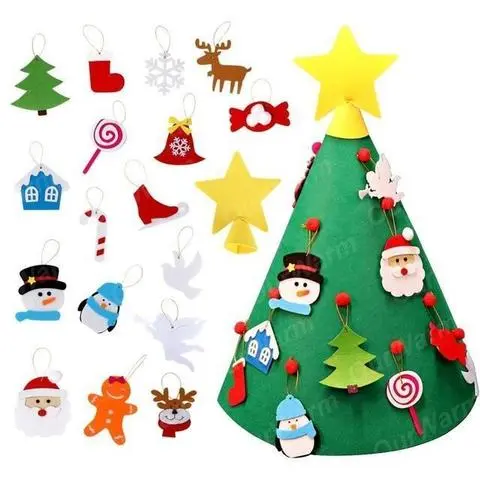 Felt Christmas Tree Three-dimensional Christmas Tree Pendant Children's Puzzle Handmade DIY – image 8