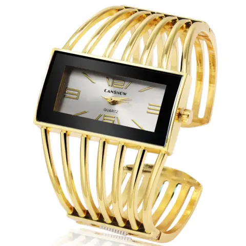 CANSNOW Womens Watch Luxury Fashion Rose Gold Bangle Bracelet