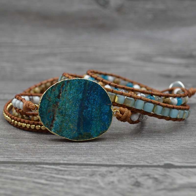 Natural Stone Woven Handmade Bohemian Bracelet