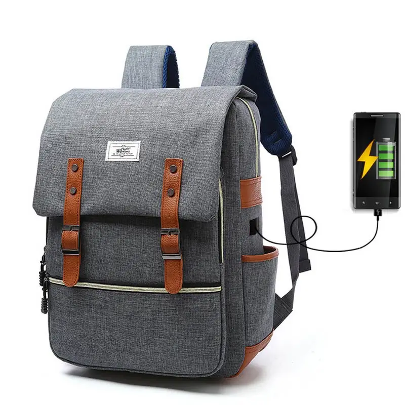 Vintage Men Women Canvas Backpacks School Bags for Teenage