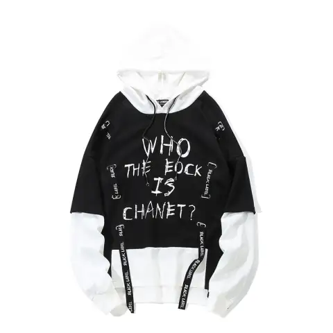 Autumn Men Graffiti Oversize Hoodies Hip-hop Round Neck Cotton