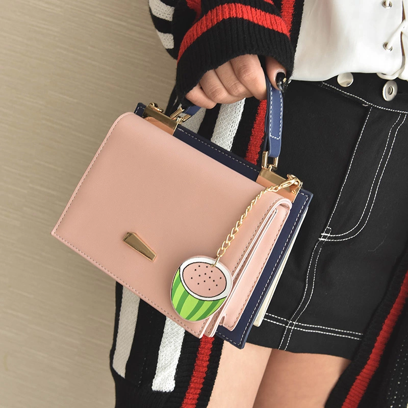 PU Bag Simple Watermelon Hanger Handbag Recreational Double Side Single Shoulder Slant Bag