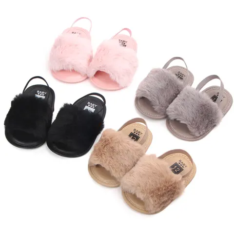0-1 Four-color Baby Sandals Soft Bottom Toddler Shoes Elastic