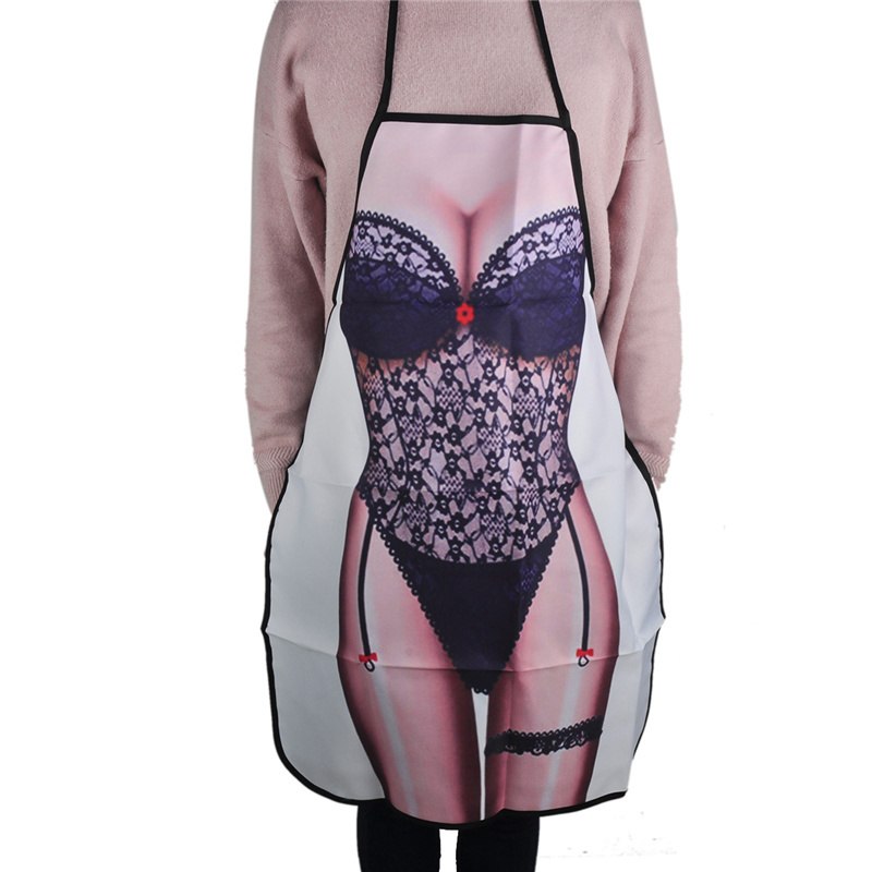 Cute Cartoon Waterproof Waist Cooking Kitchen Men Women Apron Kitchener Funny Sexy Aprons Pinafore Dress Save-all