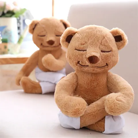 40cm Creative Yoga Bear Plush Toy Stuffed Cute Doll