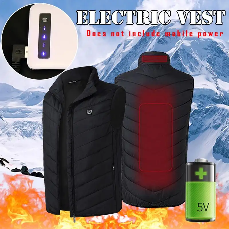 Heated Vest Smart Electric Heating Jacket Men Women Waistcoat