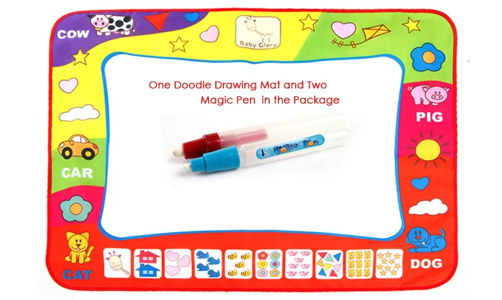 80 x 60cm Baby Kids Add Water with Magic Pen Doodle Painting Picture Water Drawing Play Mat in Drawing Toys Board Gift Christmas – image 6