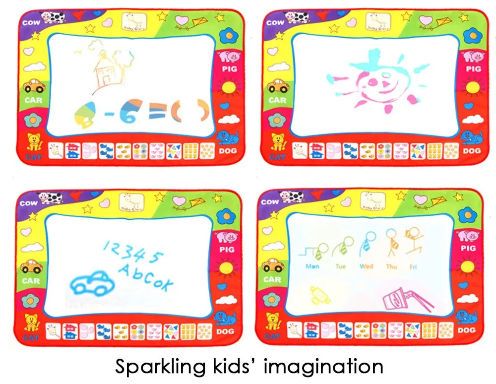80 x 60cm Baby Kids Add Water with Magic Pen Doodle Painting Picture Water Drawing Play Mat in Drawing Toys Board Gift Christmas – image 4
