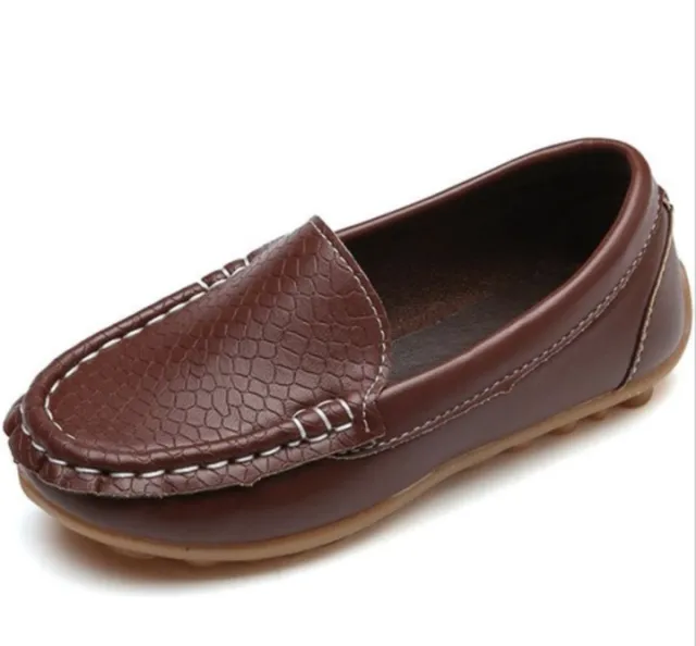 Leather Slip On Loafers Brown - Shop at LoveMi