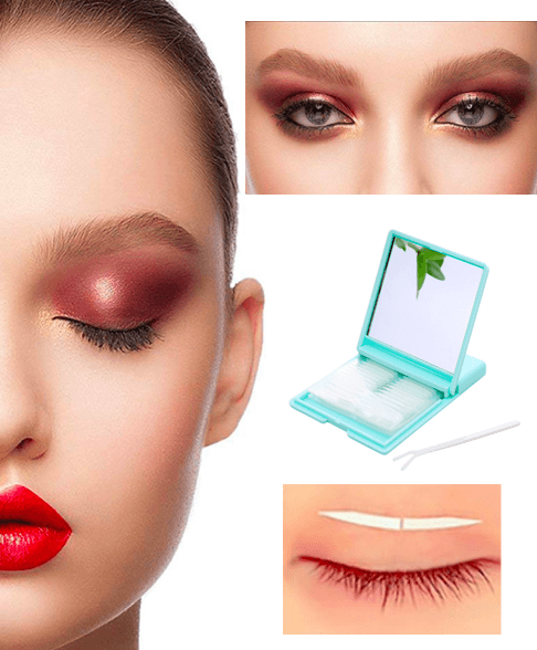 Korea viscous breathable natural flesh color single-sided invisible double eyelid stickers fiber strip length and width