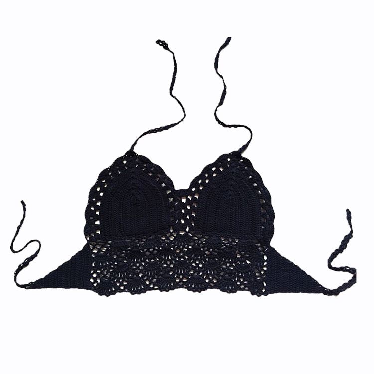 Knitted Hand Hook Bikini Wrap Halter Halter Swimsuit - Image 2