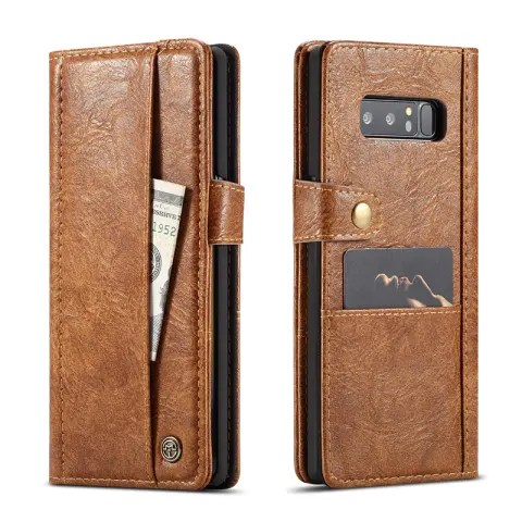 Samsung Note8 Crack Retro Simulation Leather Flip Wallet Card