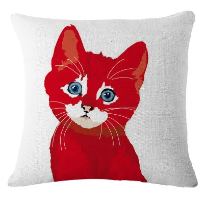 Cat animal pillow home cotton sofa cushion hug pillowcase 9 - Shop at LoveMi