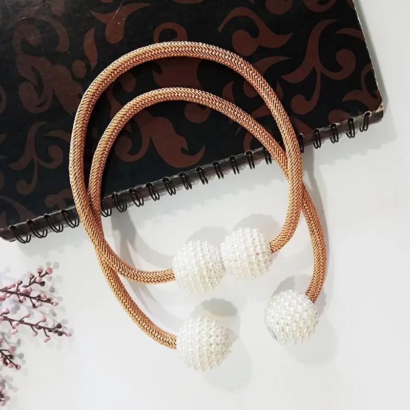 Magnetic Curtain Tiebacks Pearl Beads – image 7