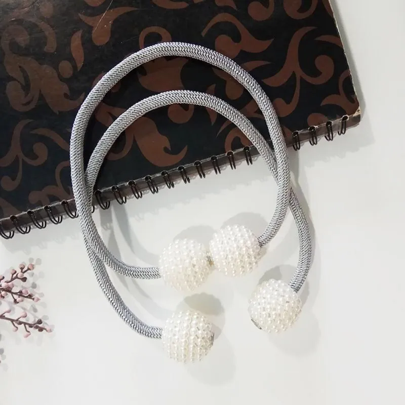 Magnetic Curtain Tiebacks Pearl Beads – image 4