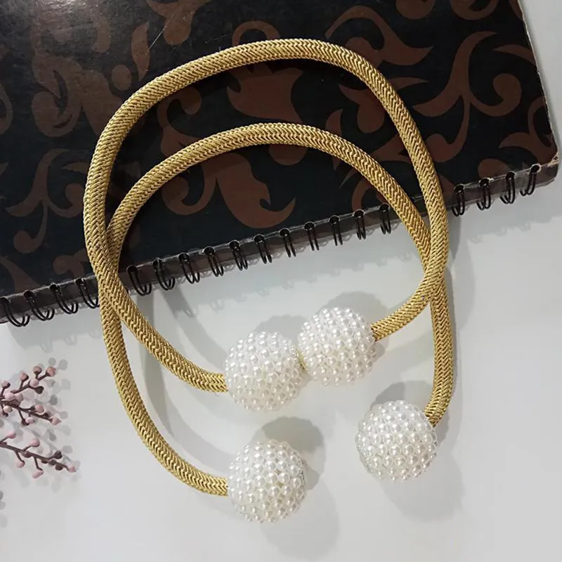 Magnetic Curtain Tiebacks Pearl Beads – image 5