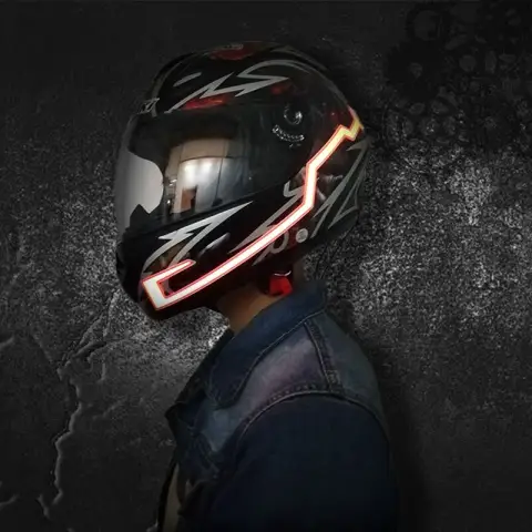 Motorcycle Helmet EL Cold Light Strip Night Signal Luminous