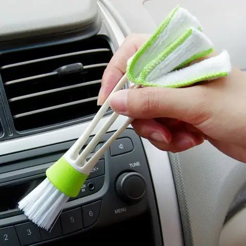 Double Head with Rag Blinds Cleaning Brush Household Dusting
