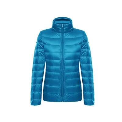 5XL 6XL Plus Size Winter Women Very Light Duck Down Coats Jackets Women Long Sleeve Slim Warm Coat Parka Female Autumn Outwear - Lake Blue