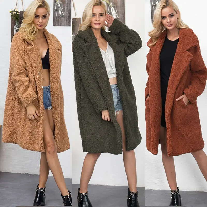 Winter Lambskin Faux Fur Fashion Urban Casual Coat Jacket