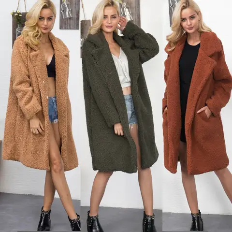 Winter Lambskin Faux Fur Fashion Urban Casual Coat Jacket