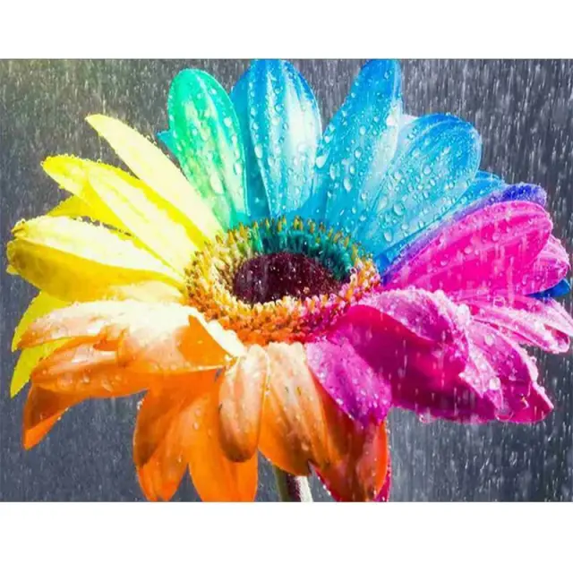 5D Diamond Painting Bunte SolRos 30X30Cm - Shop at LoveMi