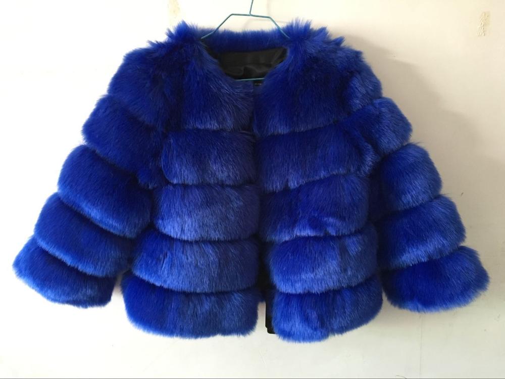 S 3XL Mink Coats Women Winter New Fashion FAUX Fur Coat Elegant Thick Warm Outerwear Fake Fur Jacket Chaquetas Mujer Blue - Shop at LoveMi