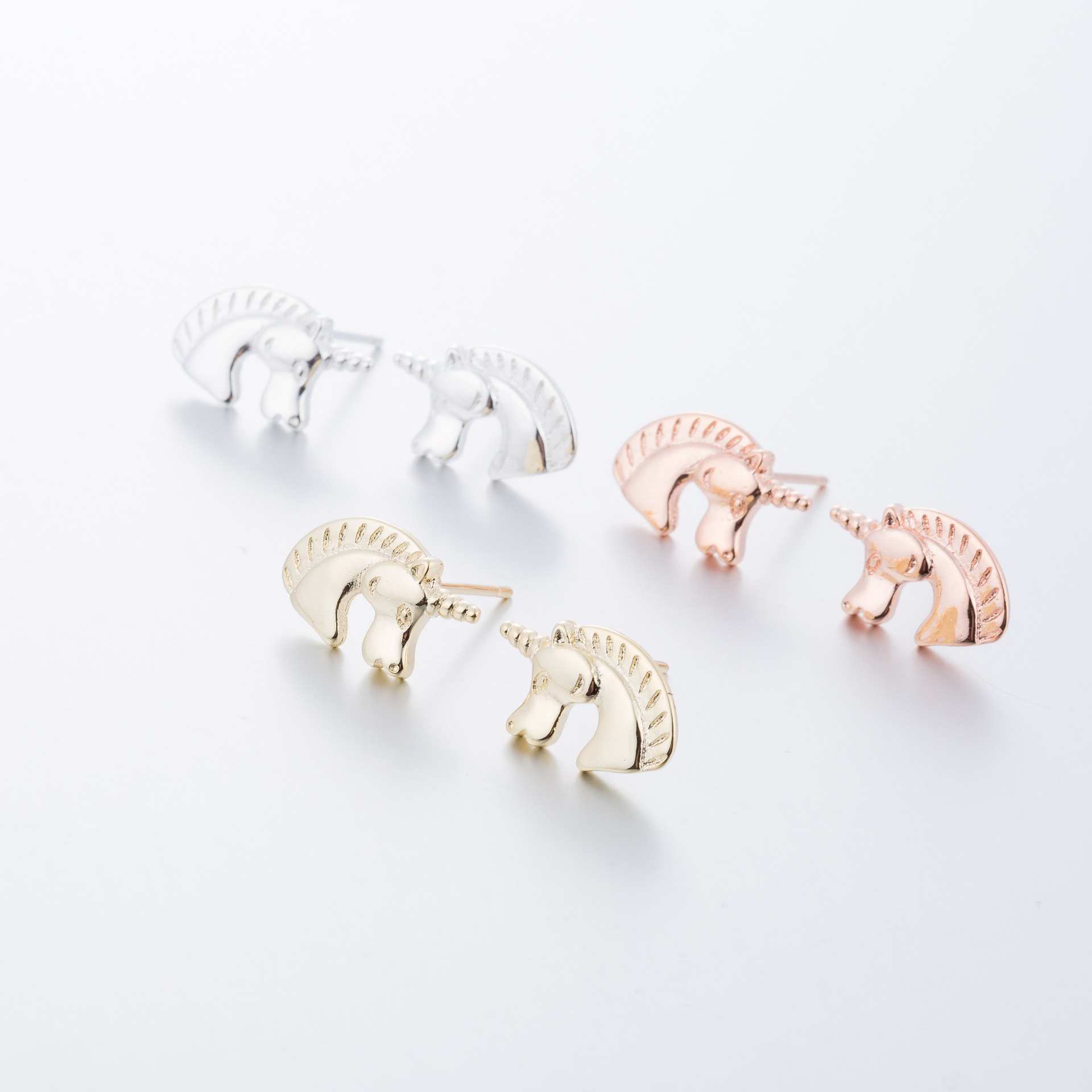 Europe and the United States foreign trade hot unicorn earrings mini cute simple wild animal earrings