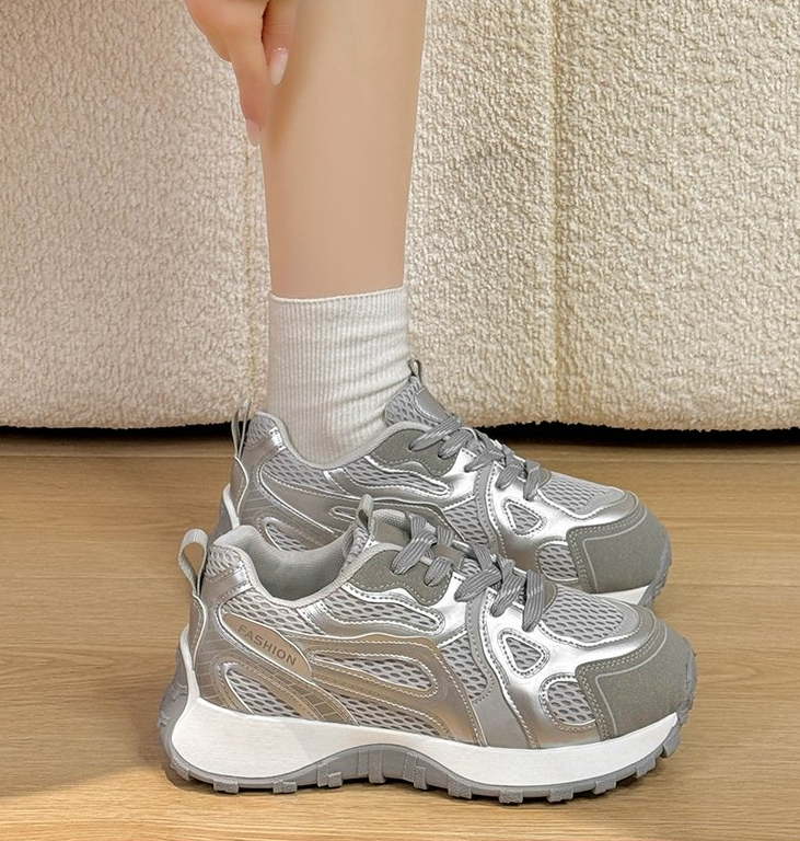 Women's Thick Bottom Elevated Dad Shoes, New 2026 Spring Style, Mesh Breathable... 2