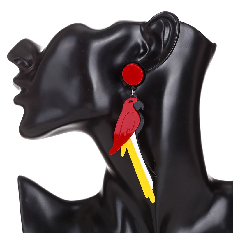 Bird cute temperament wild hipster street beat acrylic earrings earrings