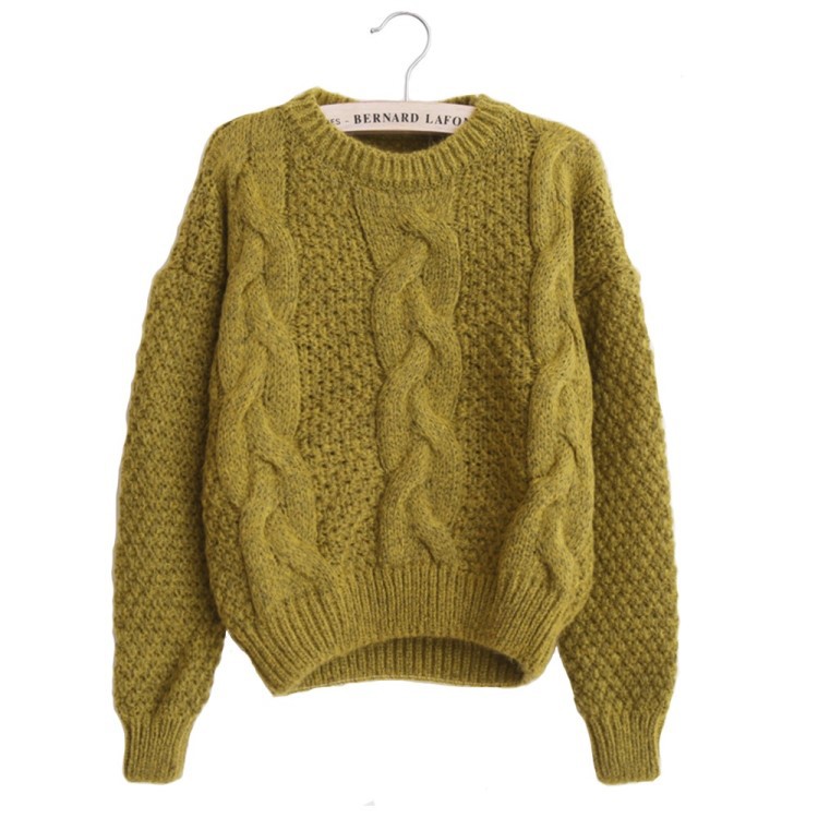 Title 2, Pull-over col rond pour femme, tricot doux et c...