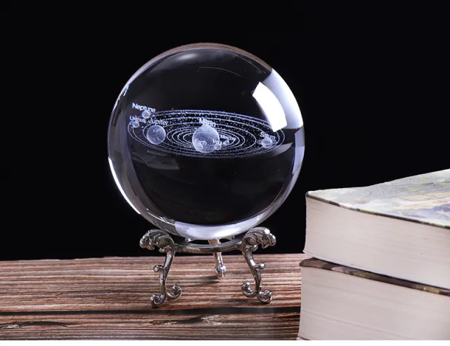Solar System Crystal Ball Silver Base - Shop at LoveMi