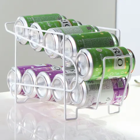 Cans Coke Kitchen Storage Rack Double-layer Finishing Shelf Desktop