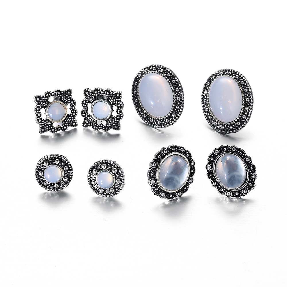 Cobblestone Opal Stud Earrings