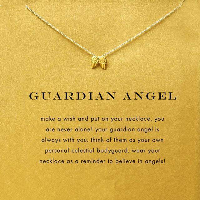 Angel Wings Alloy Clavicle Explosion Shakes with Money Chain Pendant