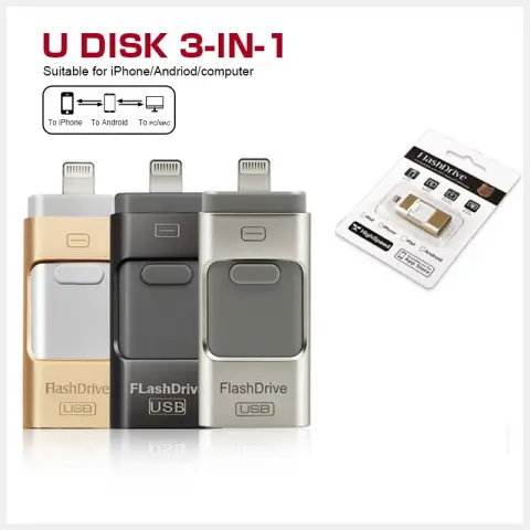 Three in One OTG USB Flash Disk for Computer
