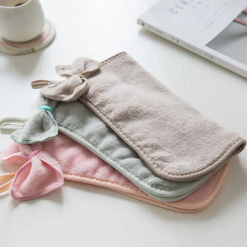 Home Thick Coral Fleece Hanging Face Towel E462 Rag