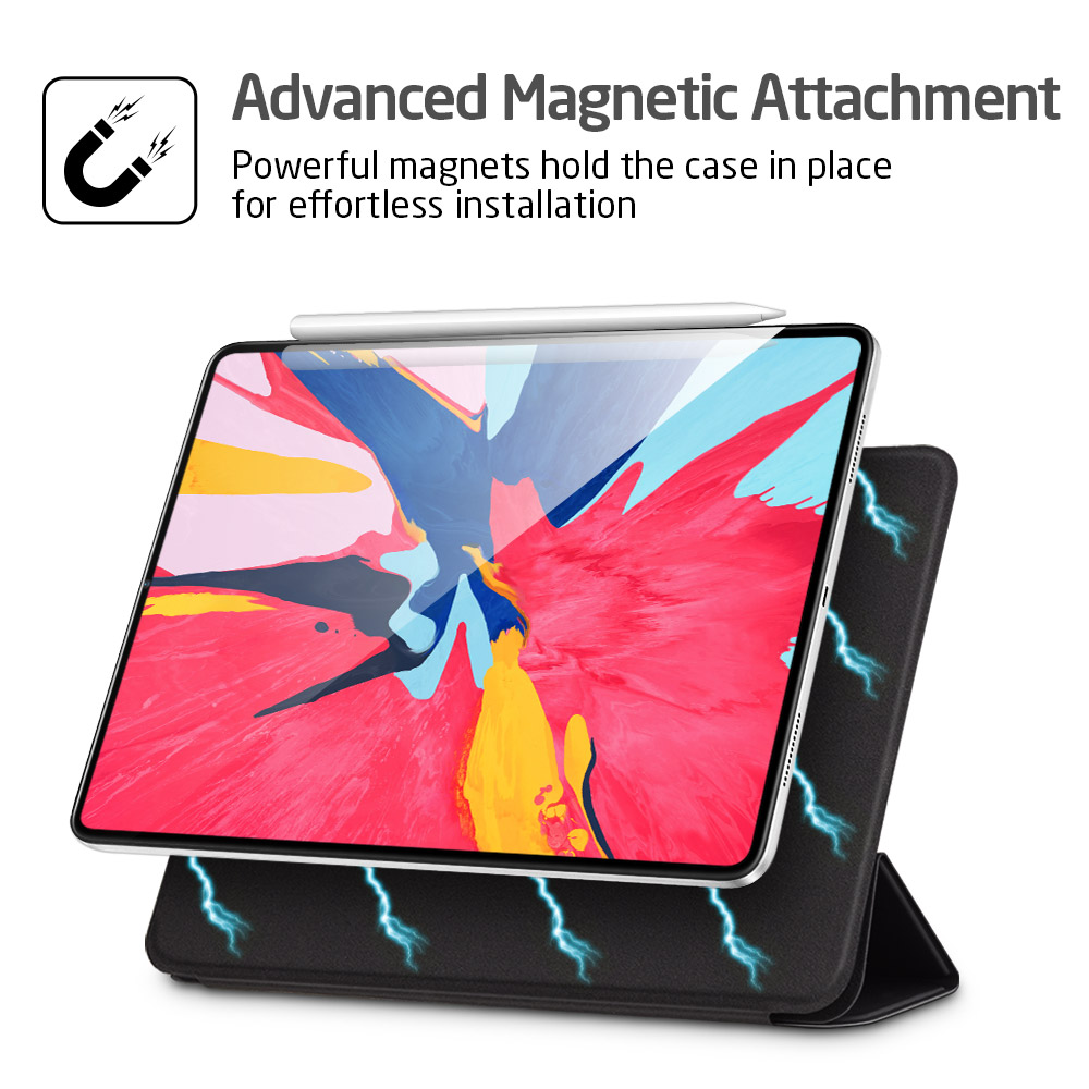 Magnetic Smart Case For IPad Pro 11 Cover Trifold Stand Magnet Case Magnetic Attachment Rubberized Cover For IPad Pro11 9