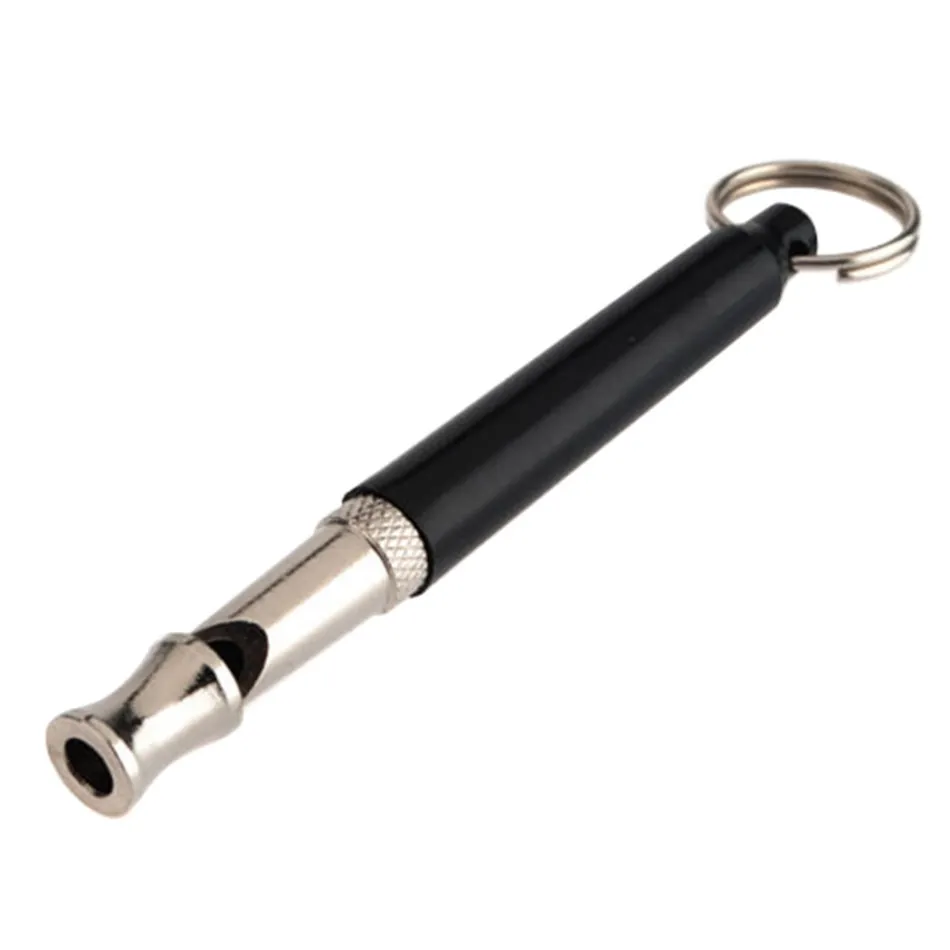 Pet Dog Cat Training Obedience Black Whistle Ultrasonic Supersonic Sound Pitch Quiet Trainning Whistles Pets Supplies - Black