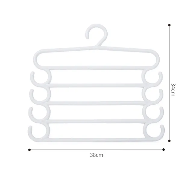 Stainless Steel Wardrobe Storage Type Pants Trousers Hanger Multi Layers Clothing Towel Storage Rack Closet Space Saver 2Pcs White - Shop at LoveMi