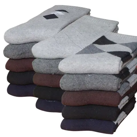 Eur40 44 Men Winter Thicken Warm Terry Socks Male