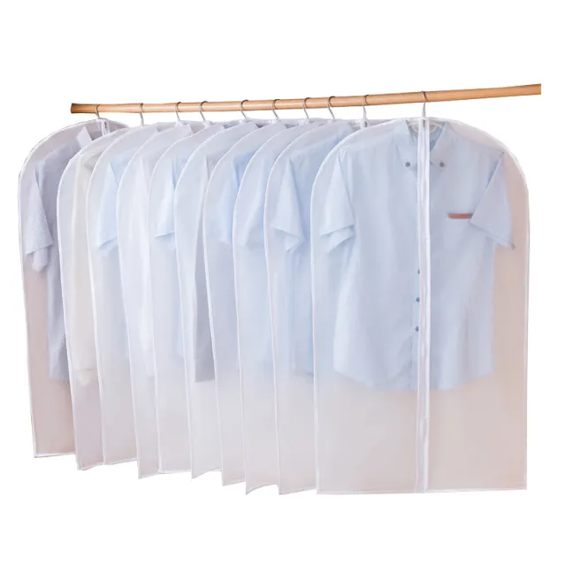 Peva suit suit clothes dust bag transparent coat dust cover suit hanging pocket Q5Pcs - Shop at LoveMi