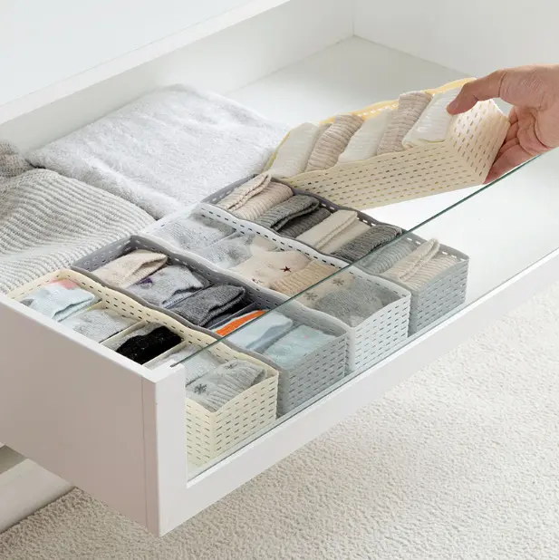 Plastic Stackable Organizer 5 Cells Finishing Box