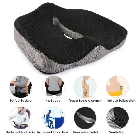 Coccyx Orthopedic Comfortable Memory Foam Chair Car Seat Cushion